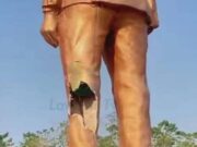 Controversial Akufo-Addo Statue in Sekondi-Takoradi Suffers Structural Damage