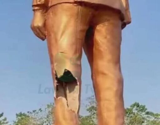 Controversial Akufo-Addo Statue in Sekondi-Takoradi Suffers Structural Damage