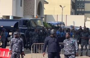 PHOTOS: NDC supporters block acting GRA boss from entering office