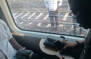 Tema–Mpakadan train’s window smashed with stone